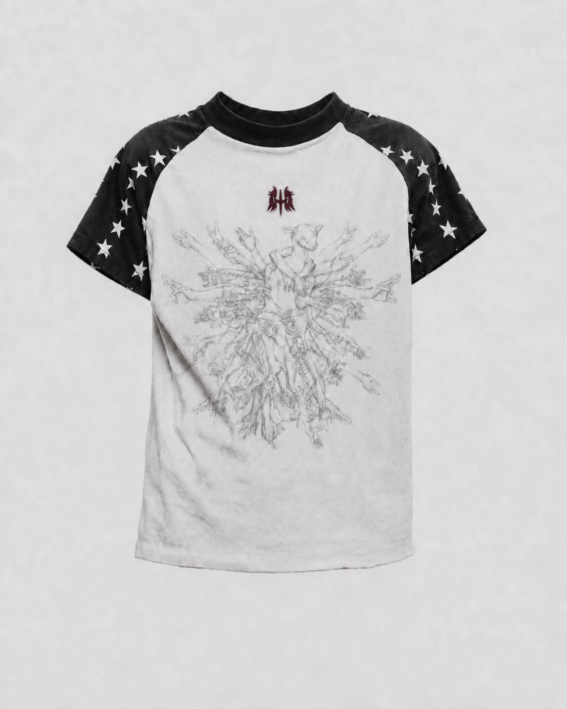 STELLA / T-011 — White / Black / Oxide Red